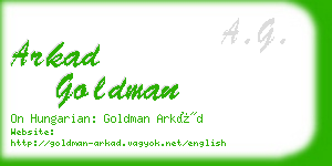 arkad goldman business card